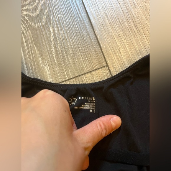 Aerie Sports Bra Bundle Gray and Black Size Medium - Picture 4 of 5